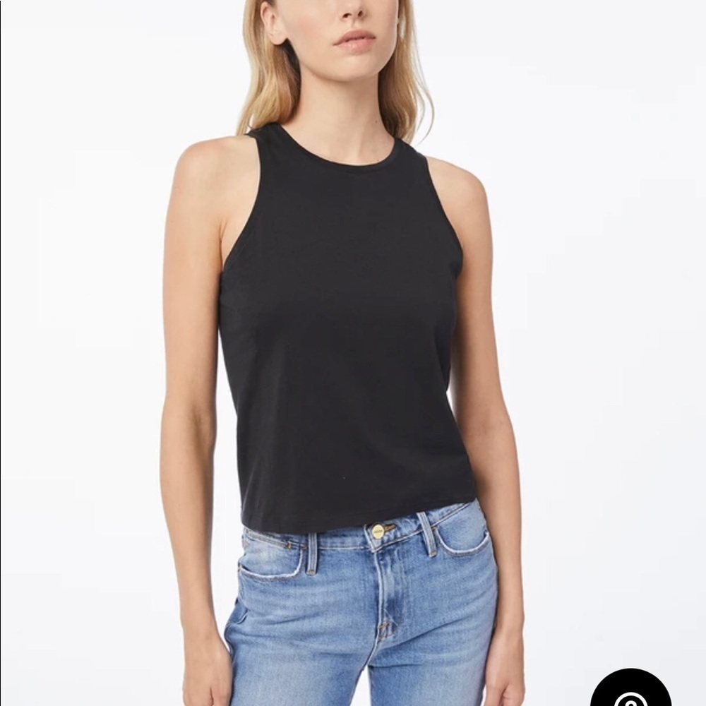 NWT Frame Le High Racer Tank Top in Noir Black Size XS